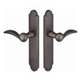 Emtek Emtek 1122 Multi Point Lock Trim (Door Config #1) - Sandcast Bronze Plates, Arched Style (2" x 10"), Non-Keyed Passage EMTEK-1122