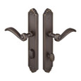 Emtek 1141 Multi Point Lock Trim (Door Config #1) - Lost Wax Cast Bronze Plates, Tuscany Style (2" x 10.5"), Keyed with American Cylinder Hub BELOW Handle