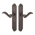 Emtek 1142 Multi Point Lock Trim (Door Config #1) - Lost Wax Cast Bronze Plates, Tuscany Style (2" x 10.5"), Non-Keyed Passage