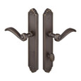 Emtek 1143 Multi Point Lock Trim (Door Config #1) - Lost Wax Cast Bronze Plates, Tuscany Style (2" x 10.5"), Non-Keyed American Style Thumbturn Inside