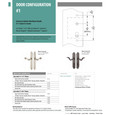 Emtek Emtek 1171 Multi Point Lock Trim (Door Config #1) - Brass Plates, Concord Style (1.5" x 11"), Keyed with American Cylinder Hub BELOW Handle EMTEK-1171