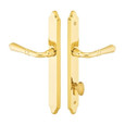 Emtek 1173 Multi Point Lock Trim (Door Config #1) - Brass Plates, Concord Style (1.5" x 11"), Non-Keyed American Style Thumbturn Inside