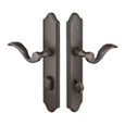 Emtek Emtek 1181 Multi Point Lock Trim (Door Config #1) - Brass Plates, Concord Style (2" x 10.5"), Keyed with American Cylinder Hub BELOW Handle EMTEK-1181