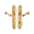 Emtek Emtek 1181 Multi Point Lock Trim (Door Config #1) - Brass Plates, Concord Style (2" x 10.5"), Keyed with American Cylinder Hub BELOW Handle EMTEK-1181