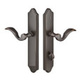 Emtek 1183 Multi Point Lock Trim (Door Config #1) - Brass Plates, Concord Style (2" x 10.5"), Non-Keyed American Style Thumbturn Inside