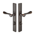 Emtek 11A1 Multi Point Lock Trim (Door Config #1) - Brass Plates, Modern Style (1.5" x 11"), Keyed with American Cylinder Hub BELOW Handle