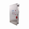 Eaton DH363UWKX Heavy duty single-throw non-fused safety switch, Single-throw, 100A, NEMA 4X, Stainless steel, Non-fusible, Three-pole, Three-wire, 20 at 240 Vac TD 1 Ph, 40 at 480 Vac TD 1 Ph, 50 at 600 Vac TD 1 Ph, 40 at 240 Vac TD 3 Ph