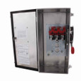 Eaton DH363UWKX Heavy duty single-throw non-fused safety switch, Single-throw, 100A, NEMA 4X, Stainless steel, Non-fusible, Three-pole, Three-wire, 20 at 240 Vac TD 1 Ph, 40 at 480 Vac TD 1 Ph, 50 at 600 Vac TD 1 Ph, 40 at 240 Vac TD 3 Ph