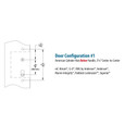 Emtek Emtek 11B1 Multi Point Lock Trim (Door Config #1) - Stainless Steel Plates, Modern Style (2" x 10"), Keyed with American Cylinder Hub BELOW Handle EMTEK-11B1-SS