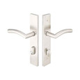 Emtek Emtek 11B1 Multi Point Lock Trim (Door Config #1) - Stainless Steel Plates, Modern Style (2" x 10"), Keyed with American Cylinder Hub BELOW Handle EMTEK-11B1-SS