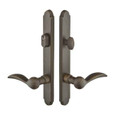 Emtek Emtek 1211 Multi Point Lock Trim (Door Config #2) - Sandcast Bronze Plates, Arched Style (1.5" x 11"), Keyed with American Cylinder Hub ABOVE Handle EMTEK-1211