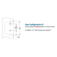Emtek Emtek 1251 Multi Point Lock Trim (Door Config #2) - Sandcast Bronze Plates, Rectangular Style (1.5" x 11"), Keyed with American Cylinder Hub ABOVE Handle EMTEK-1251