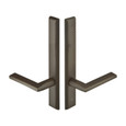 Emtek 1255 Multi Point Lock Trim (Door Config #2) - Sandcast Bronze Plates, Rectangular Style (1.5" x 11"), Dummy Pair