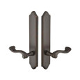Emtek Emtek 1282 Multi Point Lock Trim (Door Config #2) - Brass Plates, Concord Style (2" x 10.5"), Non-Keyed Passage EMTEK-1282