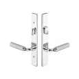 Emtek 12A1 Multi Point Door Lock  - Brass Modern Door Configuration 2 Keyed Entry  Lever Set with American Cylinder Above Handle