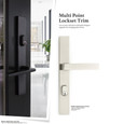 Emtek 12A2 Multi Point Lock Trim (Door Config #2) - Brass Plates, Modern Style (1.5" x 11"), Non-Keyed Passage