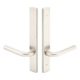Emtek Emtek 12A4 Multi Point Lock Trim (Door Config #2) - Stainless Steel Plates, Modern Style (1.5" x 11"), Non-Keyed Fixed Handle Outside, Operating Handle Inside (for Semi-Active Door) EMTEK-12A4-SS