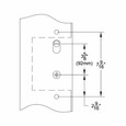 Emtek 12B5 Multi Point Lock Trim (Door Config #2) - Brass Plates, Modern Style (2" x 10"), Dummy Pair
