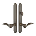 Emtek 1313 Multi Point Lock Trim (Door Config #3) - Sandcast Bronze Plates, Arched Style (1.5" x 11"), Non-Keyed American Style Thumbturn Inside
