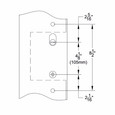 Emtek 1321 Multi Point Lock Trim (Door Config #3) - Sandcast Bronze Plates, Arched Style (2" x 10"), Keyed with American Cylinder Hub ABOVE Handle