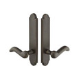 Emtek Emtek 1322 Multi Point Lock Trim (Door Config #3) - Sandcast Bronze Plates, Arched Style (2" x 10"), Non-Keyed Passage EMTEK-1322