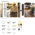Emtek Emtek 1384 Multi Point Lock Trim (Door Config #3) - Brass Plates, Concord Style (2" x 10.5"), Non-Keyed Fixed Handle Outside, Operating Handle Inside (for Semi-Active Door) EMTEK-1384