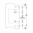 Emtek Emtek 13A1 Multi Point Lock Trim (Door Config #3) - Stainless Steel Plates, Modern Style (1.5" x 11"), Keyed with American Cylinder Hub ABOVE Handle EMTEK-13A1-SS