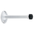Ives WS65 cast aluminum wall stop with replaceable rubber bumper, 673 Aluminum Clear Coat finish, side view