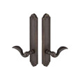 Emtek Emtek 1444 Multi Point Lock Trim (Door Config #4) - Lost Wax Cast Bronze Plates, Tuscany Style (2" x 10.5"), Non-Keyed Fixed Handle Outside, Operating Handle Inside (for Semi-Active Door) EMTEK-1444
