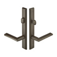Emtek 1451 Multi Point Lock Trim (Door Config #4) - Sandcast Bronze Plates, Rectangular Style (1.5" x 11"), Keyed with American Cylinder Hub ABOVE Handle