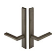 Emtek Emtek 1452 Multi Point Lock Trim (Door Config #4) - Sandcast Bronze Plates, Rectangular Style (1.5" x 11"), Non-Keyed Passage EMTEK-1452