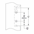 Emtek 1465 Multi Point Lock Trim (Door Config #4) - Sandcast Bronze Plates, Rectangular Style (2" x 10"), Dummy Pair