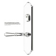 Emtek 1481 Multi Point Lock Trim (Door Config #4) - Brass Plates, Concord Style (2" x 10.5"), Keyed with American Cylinder Hub ABOVE Handle