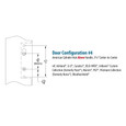 Emtek Emtek 14B4 Multi Point Lock Trim (Door Config #4) - Stainless Steel Plates, Modern Style (2" x 10"), Non-Keyed Fixed Handle Outside, Operating Handle Inside (for Semi-Active Door) EMTEK-14B4-SS