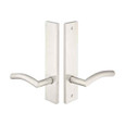 Emtek Emtek 14B4 Multi Point Lock Trim (Door Config #4) - Stainless Steel Plates, Modern Style (2" x 10"), Non-Keyed Fixed Handle Outside, Operating Handle Inside (for Semi-Active Door) EMTEK-14B4-SS