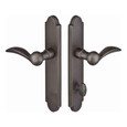 Emtek Emtek 1523 Multi Point Lock Trim (Door Config #5) - Sandcast Bronze Plates, Arched Style (2" x 10"), Non-Keyed American Style Thumbturn Inside EMTEK-1523