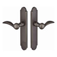 Emtek Emtek 1525 Multi Point Lock Trim (Door Config #5) - Sandcast Bronze Plates, Arched Style (2" x 10"), Dummy Pair EMTEK-1525