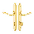 Emtek Emtek 1571 Multi Point Lock Trim (Door Config #5) - Brass Plates, Concord Style (1.5" x 11"), Keyed with Euro Cylinder Hub BELOW Handle EMTEK-1571