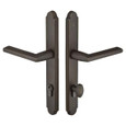 Emtek Emtek 1571 Multi Point Lock Trim (Door Config #5) - Brass Plates, Concord Style (1.5" x 11"), Keyed with Euro Cylinder Hub BELOW Handle EMTEK-1571
