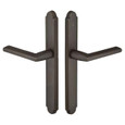Emtek Emtek 1574 Multi Point Lock Trim (Door Config #5) - Brass Plates, Concord Style (1.5" x 11"), Non-Keyed Fixed Handle Outside, Operating Handle Inside (for Semi-Active Door) EMTEK-1574