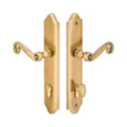 Emtek Emtek 1581 Multi Point Lock Trim (Door Config #5) - Brass Plates, Concord Style (2" x 10.5"), Keyed with Euro Cylinder Hub BELOW Handle EMTEK-1581