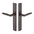 Emtek 15A2 Multi Point Lock Trim (Door Config #5) - Brass Plates, Modern Style (1.5" x 11"), Non-Keyed Passage