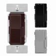 Eaton DUL06P-C7-KB-L decorator dimmer, Univ. decorator dimmer w/ preset Brown/Gray/Black