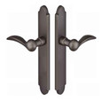 Emtek Emtek 1612 Multi Point Lock Trim (Door Config #6) - Sandcast Bronze Plates, Arched Style (1.5" x 11"), Non-Keyed Passage EMTEK-1612