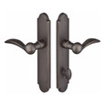 Emtek 1623 Multi Point Lock Trim (Door Config #6) - Sandcast Bronze Plates, Arched Style (2" x 10"), Non-Keyed American Style Thumbturn Inside