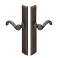 Emtek Emtek 1652 Multi Point Lock Trim (Door Config #6) - Sandcast Bronze Plates, Rectangular Style (1.5" x 11"), Non-Keyed Passage EMTEK-1652