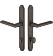 Emtek Emtek 1671 Multi Point Lock Trim (Door Config #6) - Brass Plates, Concord Style (1.5" x 11"), Keyed with American Cylinder Hub BELOW Handle EMTEK-1671
