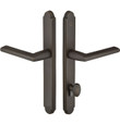 Emtek 1673 Multi Point Lock Trim (Door Config #6) - Brass Plates, Concord Style (1.5" x 11"), Non-Keyed American Style Thumbturn Inside