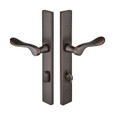 Emtek Emtek 16A1 Multi Point Lock Trim (Door Config #6) - Brass Plates, Modern Style (1.5" x 11"), Keyed with American Cylinder Hub BELOW Handle EMTEK-16A1
