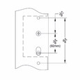 Emtek 16A1 Multi Point Lock Trim (Door Config #6) - Stainless Steel Plates, Modern Style (1.5" x 11"), Keyed with American Cylinder Hub BELOW Handle